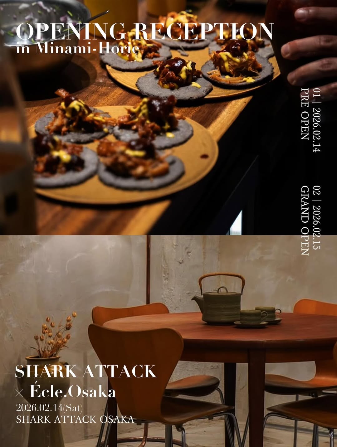 SHARK ATTACK × Écle.Osaka オープニングレセプションのご案内