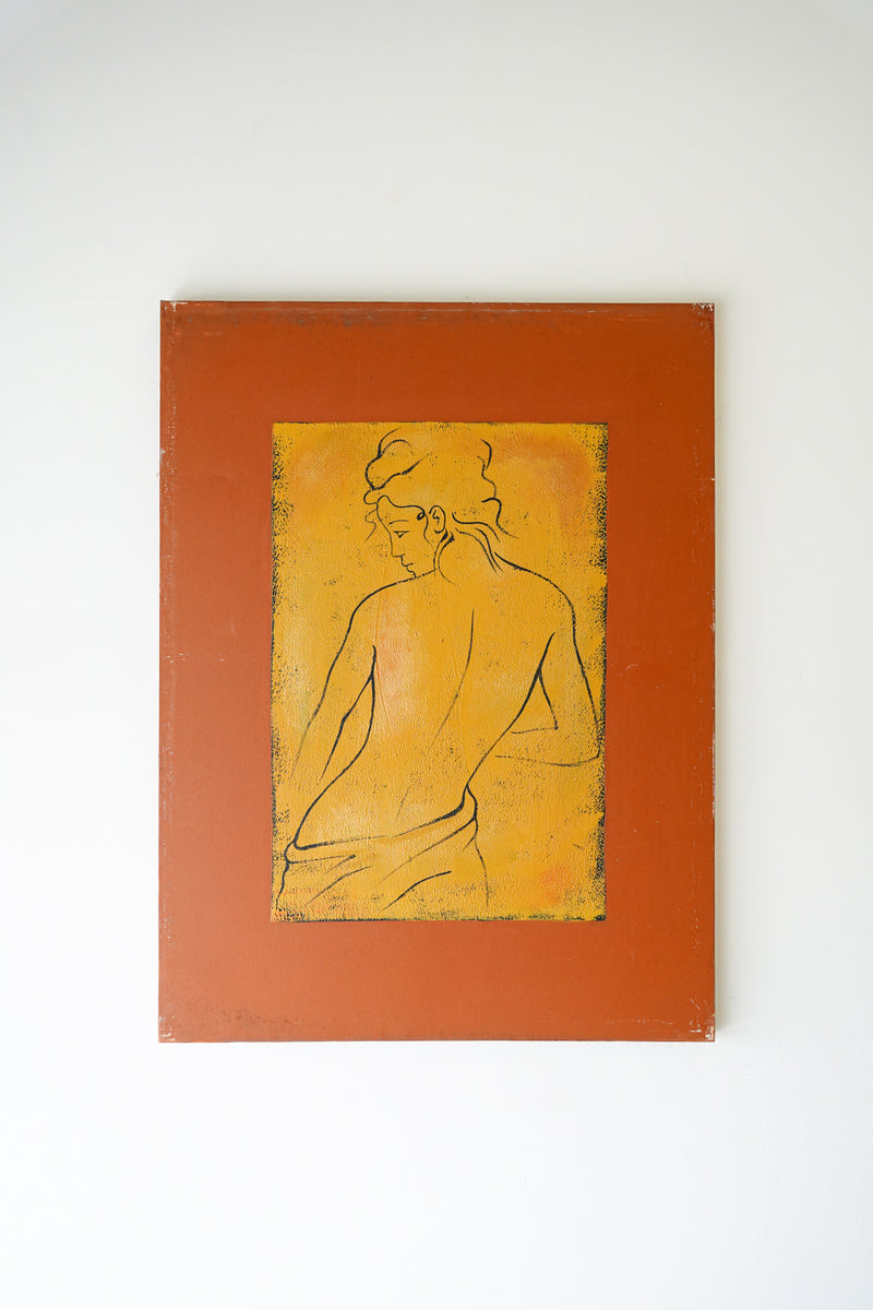 Dan Bennion ＂Etude de femme I＂モチーフ キャンバス アートパネル Y-4 <br>75㎝×105㎝ <br>ヴィンテージ <br>大和店