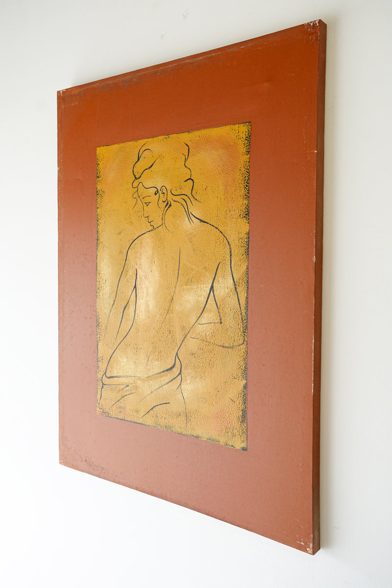Dan Bennion ＂Etude de femme I＂モチーフ キャンバス アートパネル Y-4 <br>75㎝×105㎝ <br>ヴィンテージ <br>大和店
