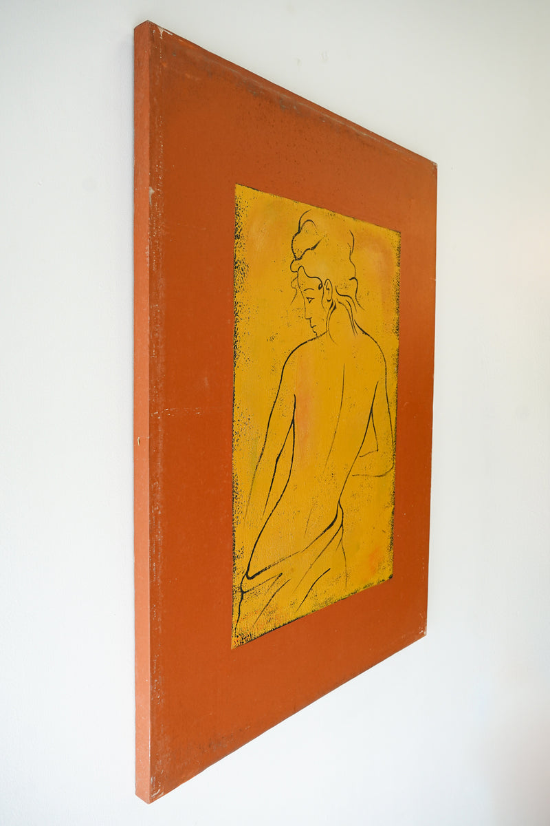 Dan Bennion ＂Etude de femme I＂モチーフ キャンバス アートパネル Y-4 <br>75㎝×105㎝ <br>ヴィンテージ <br>大阪店