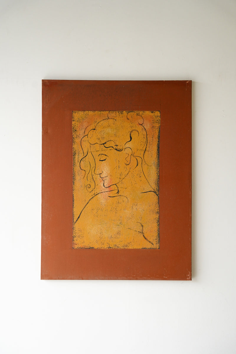 Dan Bennion ＂Etude de femme I＂モチーフ キャンバス アートパネル Y-2 <br>75㎝×105㎝ <br>ヴィンテージ <br>大和店