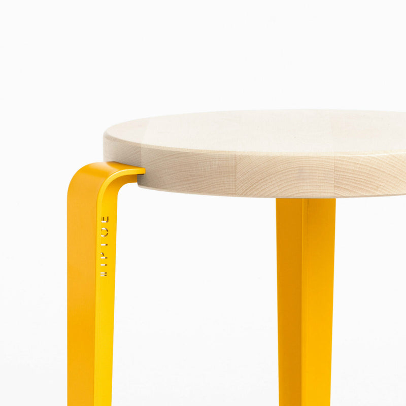 【P】LOU stool – SOLID BEECH <br>SUNFLOWER YELLOW