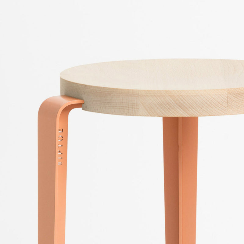 【P】LOU stool – SOLID BEECH <br>ASH PINK