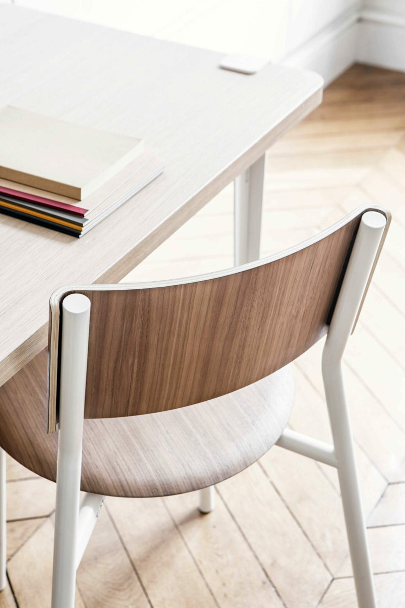 【P】SSD Chair - eco–certified wood<br>Walnut - CLOUDY WHITE<br>