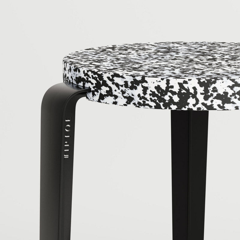 【P】BIG LOU bar stool in recycled plastic MACCHIATO <br>