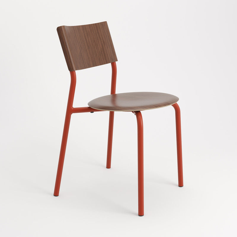 【P】SSD Chair - eco–certified wood<br>Walnut - TERRACOTTA RED<br>