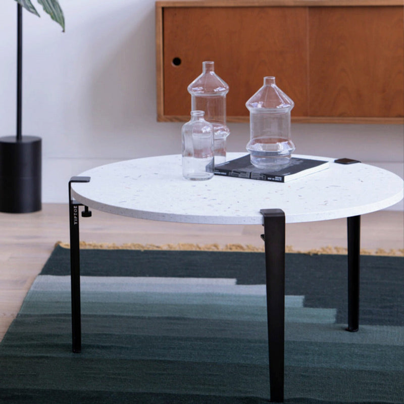 【P】Coffee table and bench leg – 43 cm<br>DARK STEEL