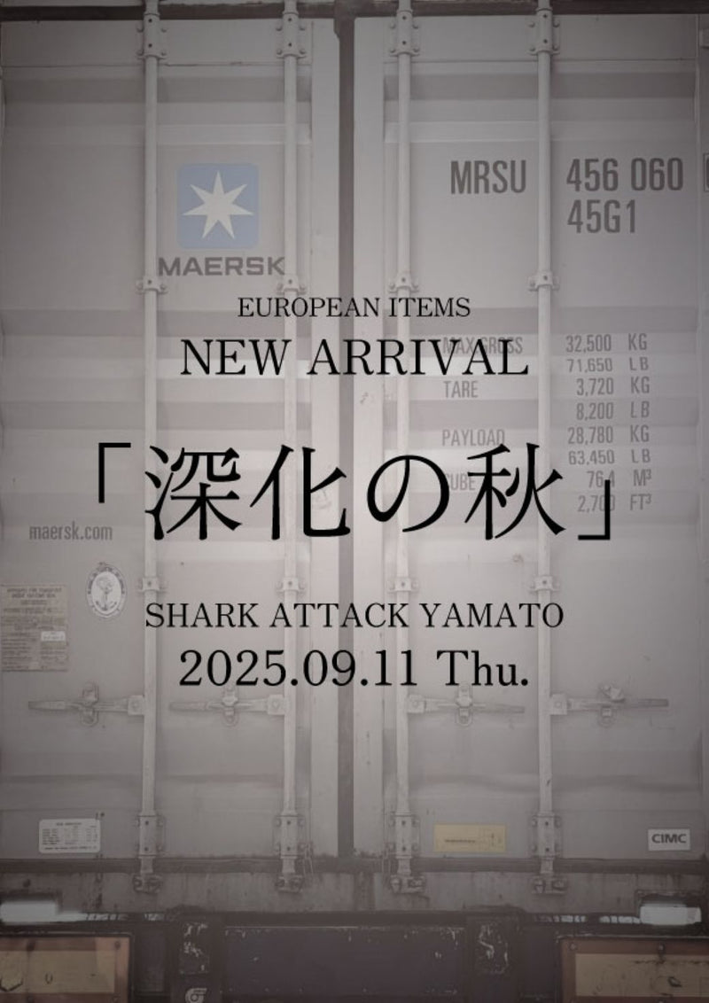 【新着入荷情報】SHARK ATTACK 「深化の秋」第一弾 ヨーロッパ便 - SHARK ATTACK ONLINE SHOP