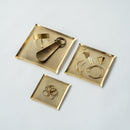 KUMIJI<br>四角皿 S<br>/真鍮<br>reload店 - ヴィンテージ SHARK ATTACK