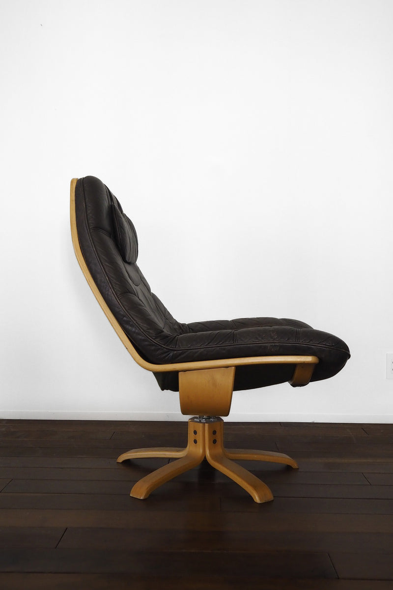 1 seater leather chair vintage Sendagaya