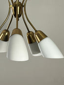 5灯フロストガラスシャンデリア<br>ヴィンテージ<br>大阪店 ~8/28 NKM - ヴィンテージ SHARK ATTACK