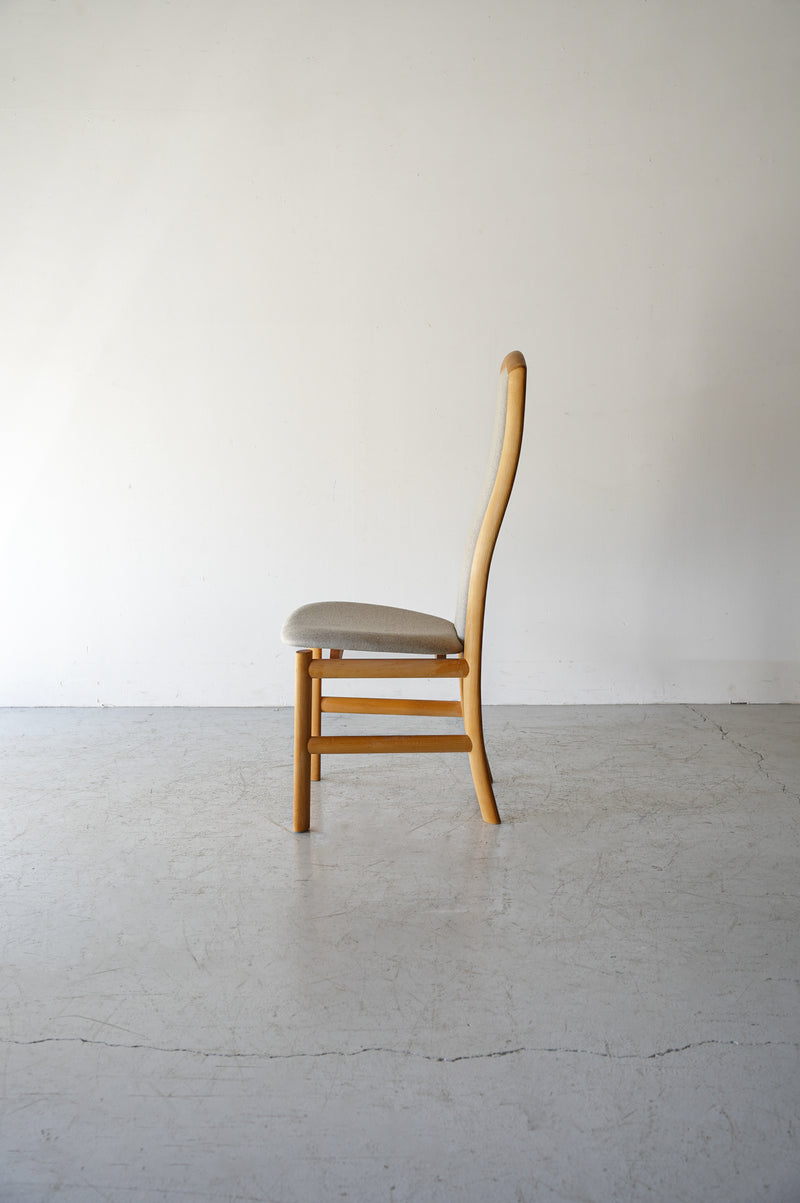 Teak wood fabric chair made by Denmark “SKOVBY”<br> Vintage Yamato store/Sendagaya store