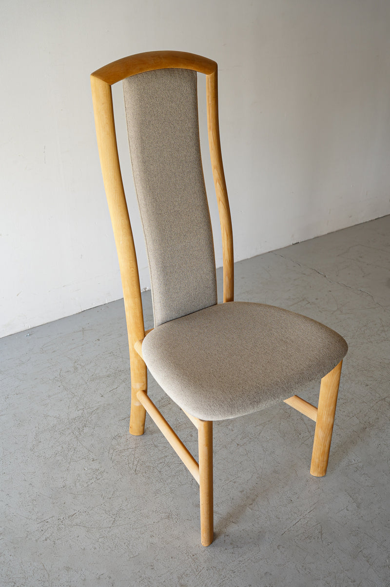 Teak wood fabric chair made by Denmark “SKOVBY”<br> Vintage Yamato store/Sendagaya store