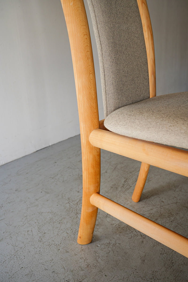 Teak wood fabric chair made by Denmark “SKOVBY”<br> Vintage Yamato store/Sendagaya store