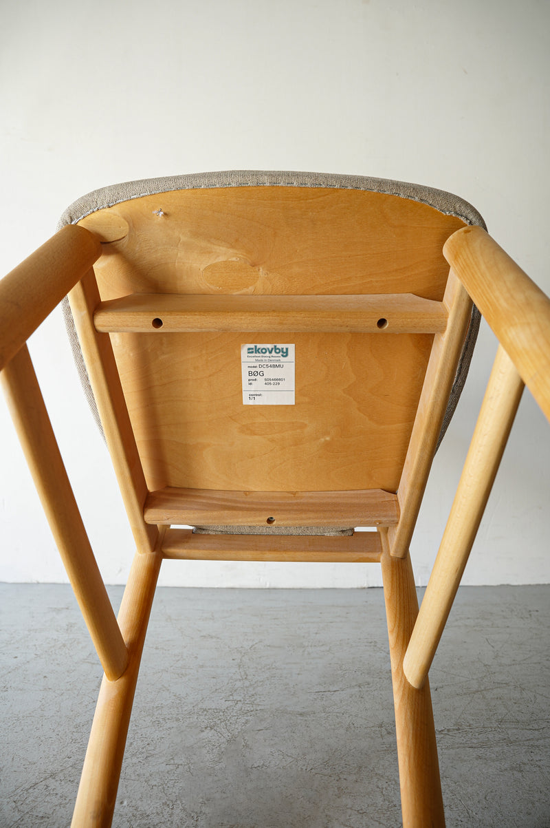 Teak wood fabric chair made by Denmark “SKOVBY”<br> Vintage Yamato store/Sendagaya store