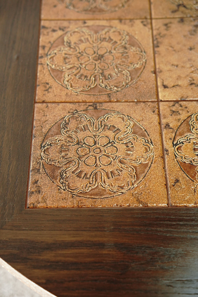 Oakwood tile top coffee table vintage Yamato store 