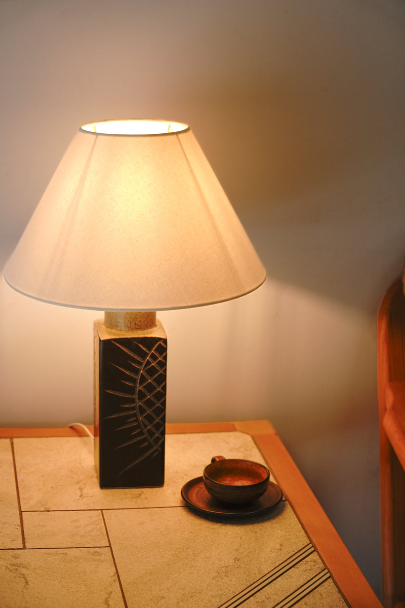 Ceramic base table lamp vintage Sendagaya store