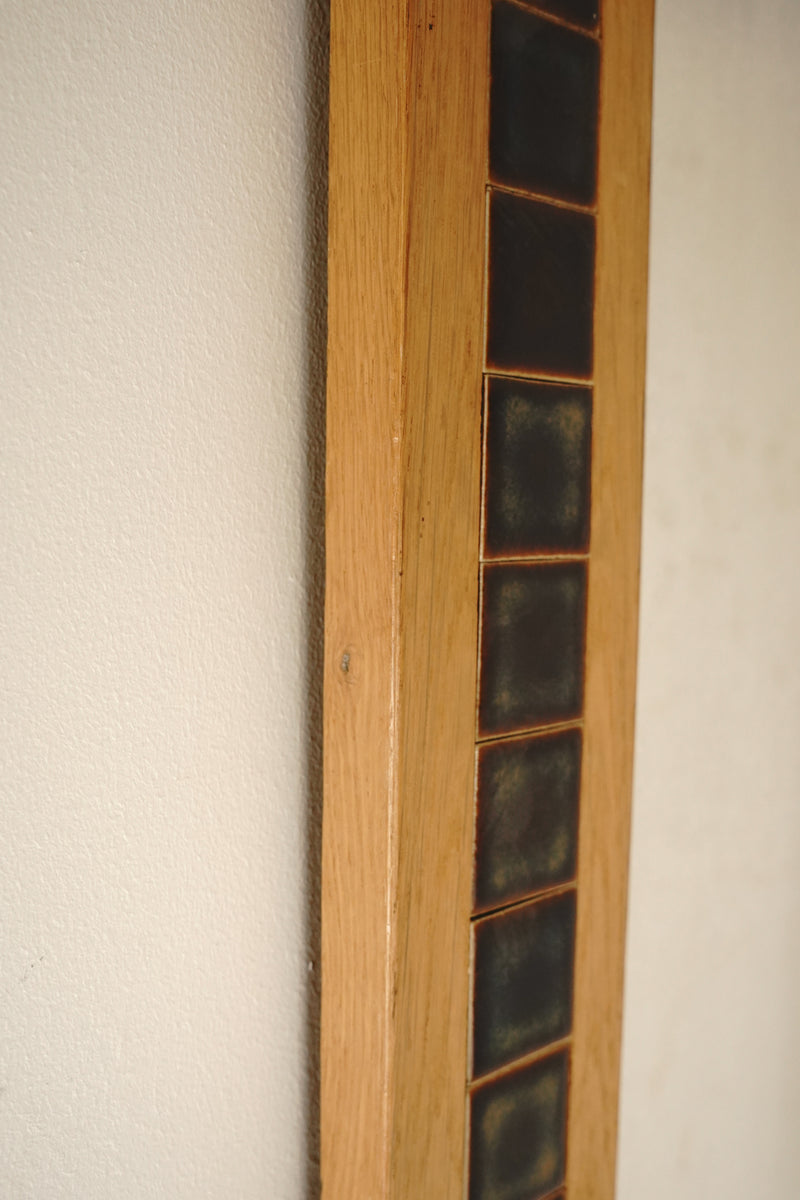 Tile x Wood Frame Wall Mirror Vintage Yamato Store HOLD ~ Until 1/11 CKA