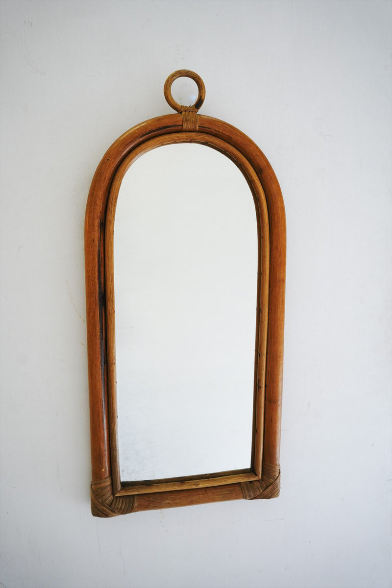 Rattan wall mirror vintage Sendagaya store