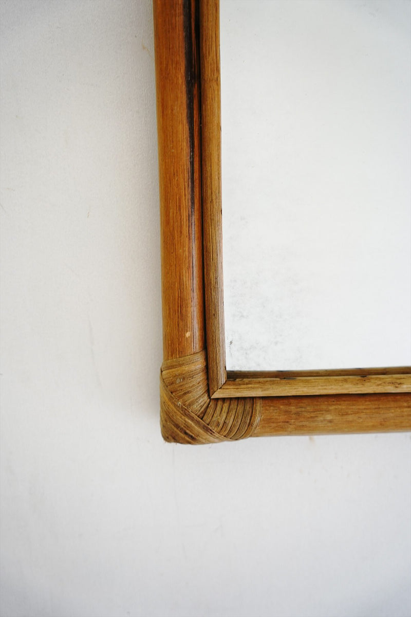 Rattan wall mirror vintage Sendagaya store