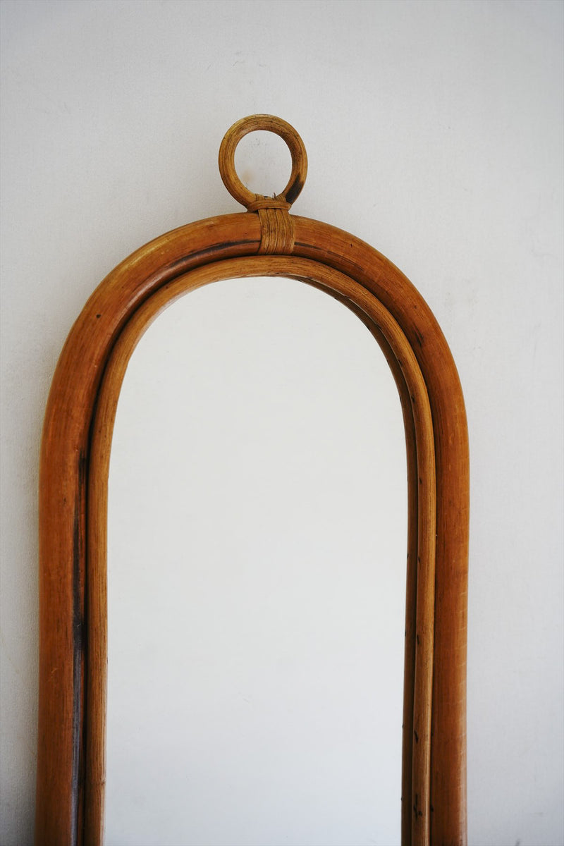 Rattan wall mirror vintage Sendagaya store