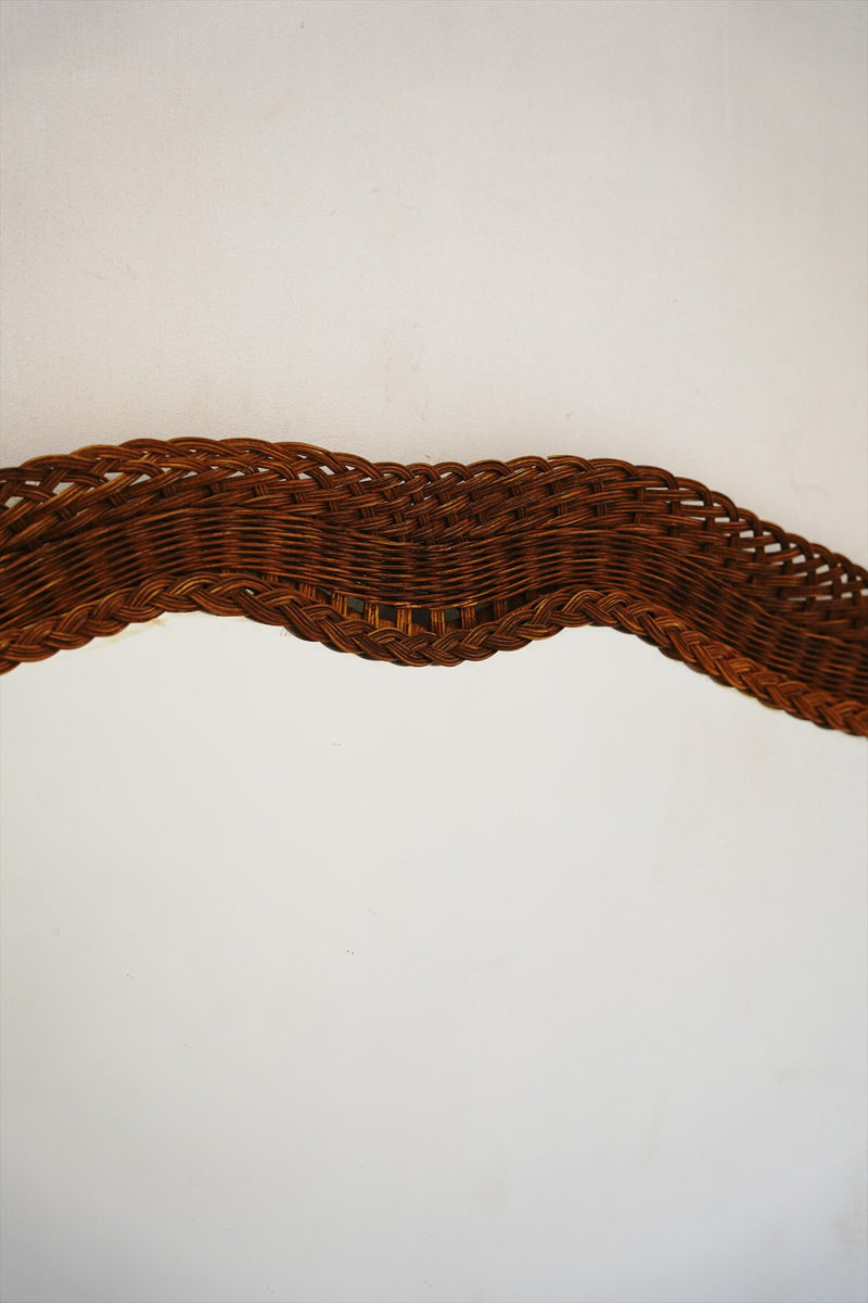 Rattan wall mirror vintage Sendagaya store