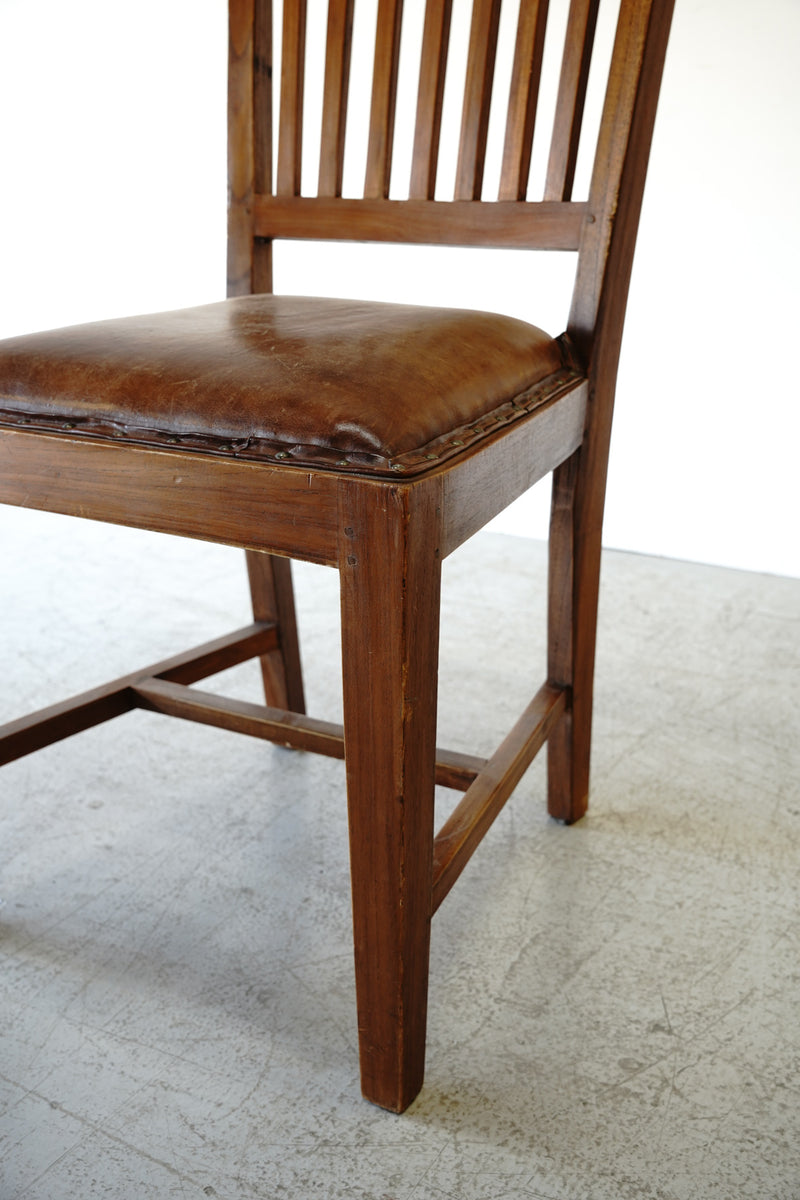 Teak wood x leather dining chair vintage<br> Yamato store