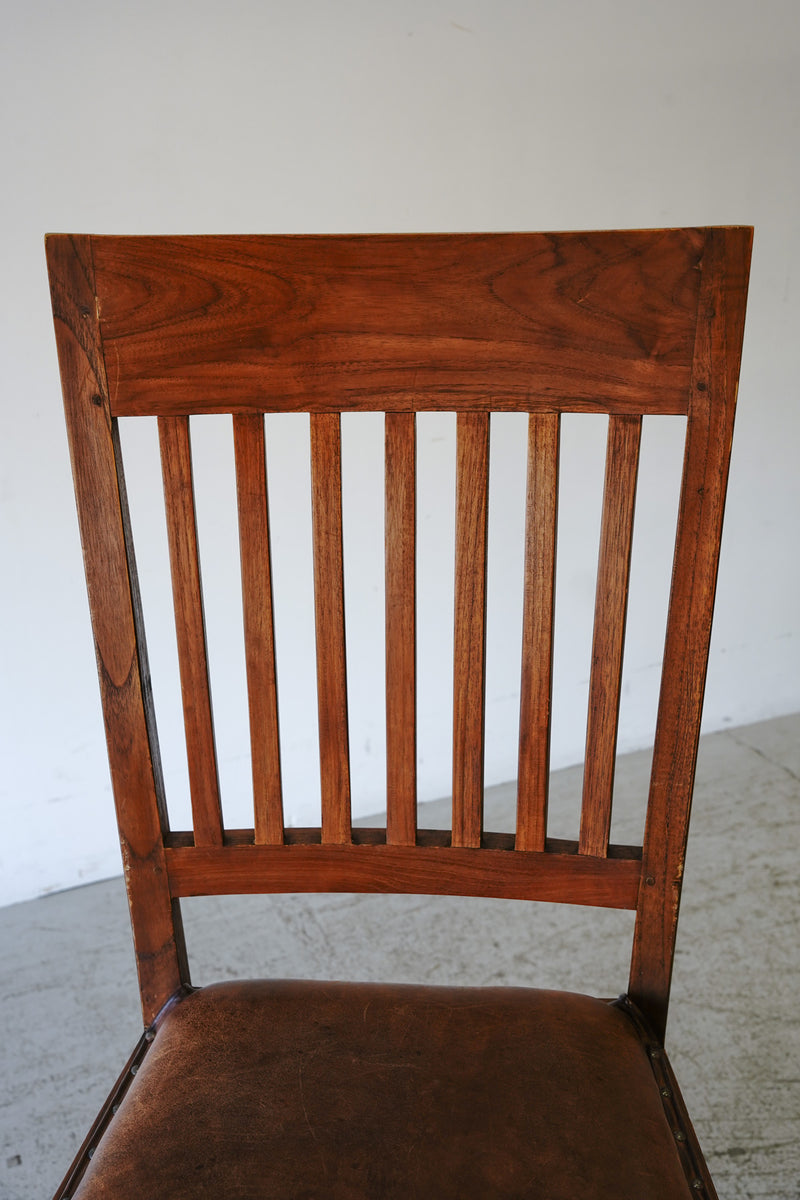 Teak wood x leather dining chair vintage<br> Yamato store