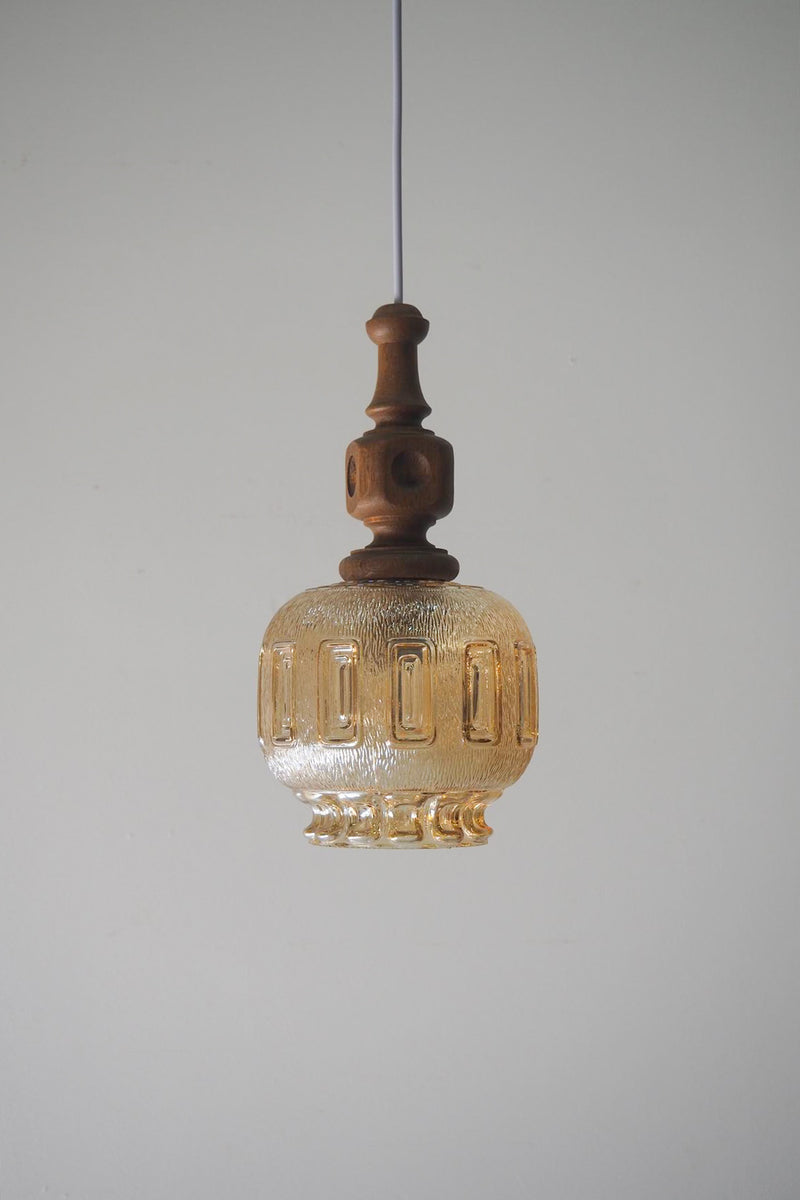 Wood x glass pendant lamp<br> vintage yamato store