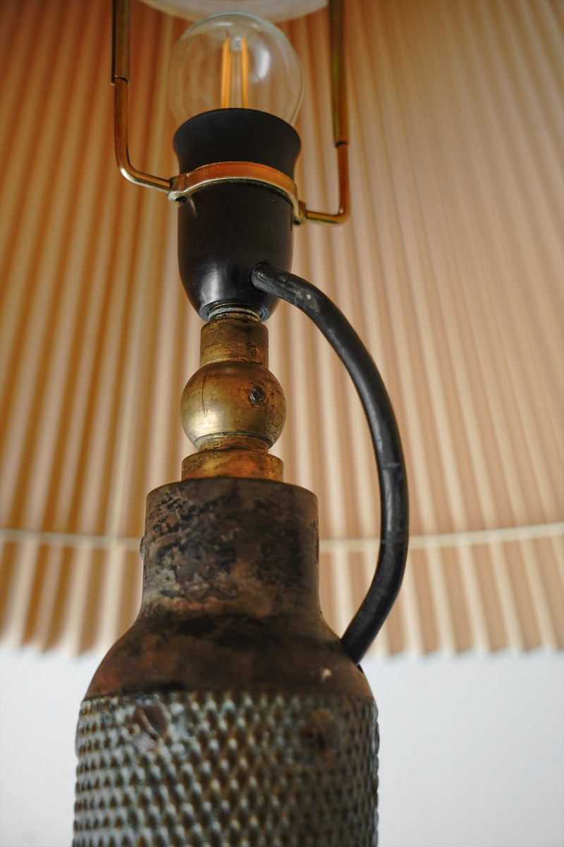 Wood base iron floor lamp vintage Sendagaya store