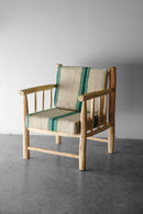 モロッコ ウッド×ファブリック アームチェア<br>大阪店 - ヴィンテージ SHARK ATTACK