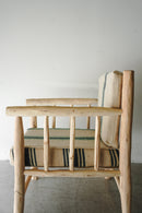 モロッコ ウッド×ファブリック アームチェア<br>大阪店 - ヴィンテージ SHARK ATTACK