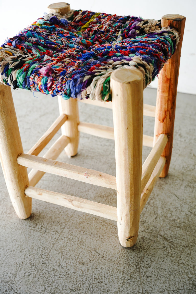 Morocco Wood x Fabric Cord Stool Osaka Store