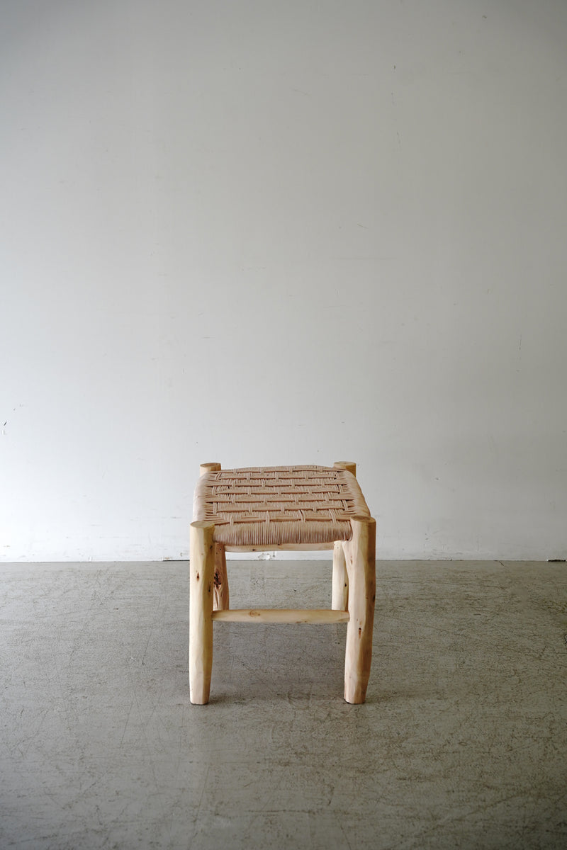 Morocco wood x cord bench (S)<br> Yamato store, Osaka store