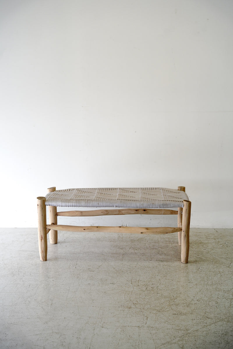 Moroccan wood x cord bench (L)<br> Sendagaya store