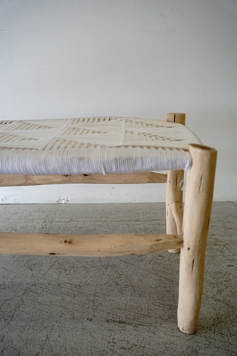 Moroccan wood x cord bench (L)<br> Sendagaya store