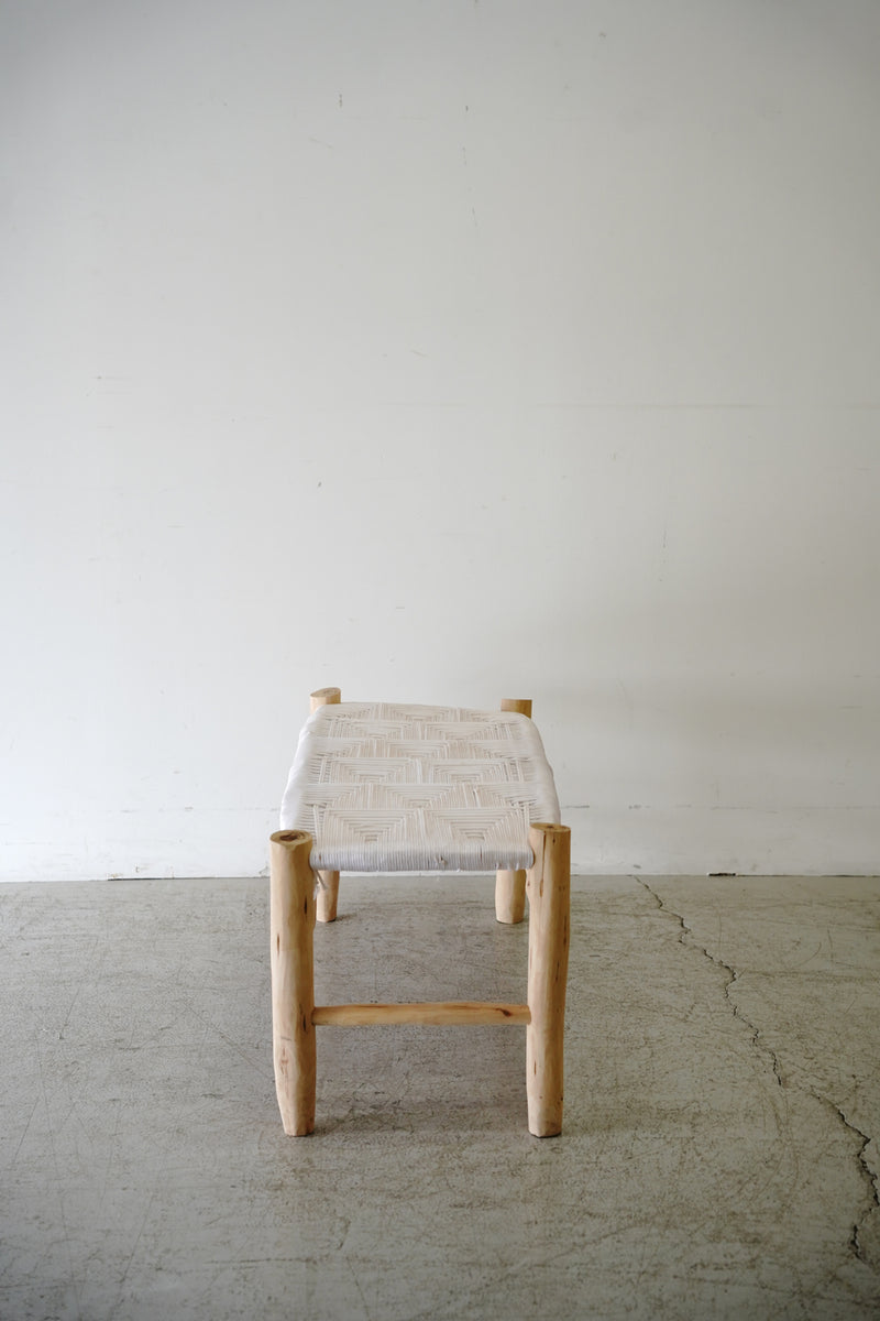 Moroccan wood x cord bench (L)<br> Sendagaya store