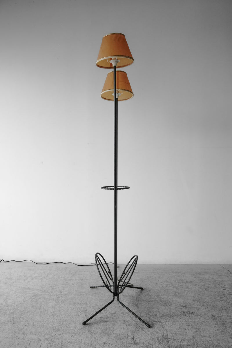 2-light wrought iron floor lamp vintage<br> Sendagaya store