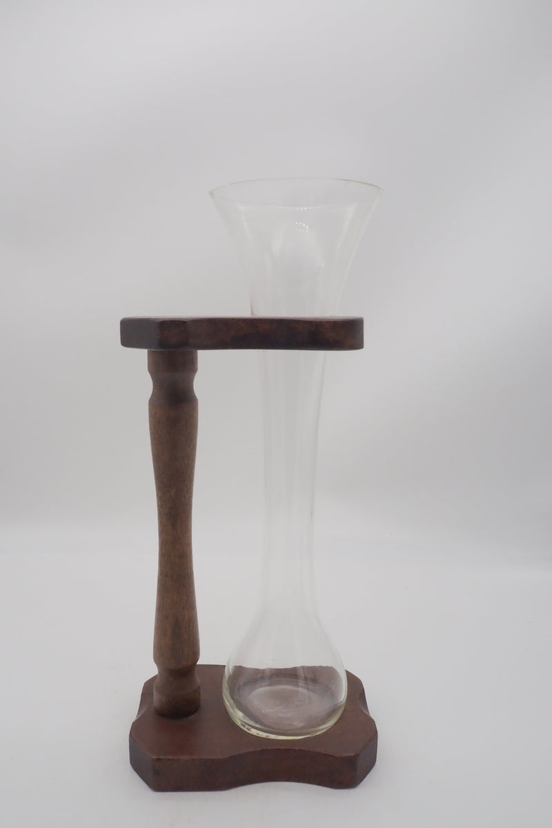 Half yard glass object vintage Sendagaya store with wooden stand