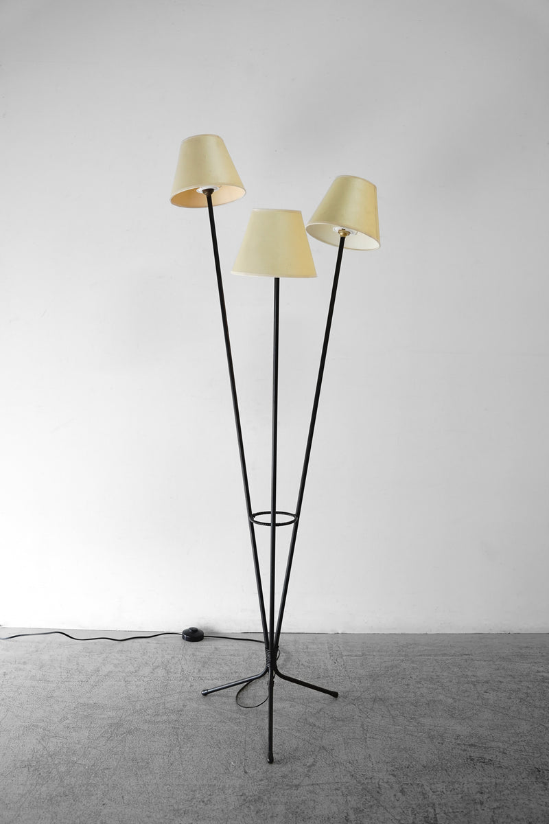 3-light wrought iron floor lamp vintage<br> Sendagaya store