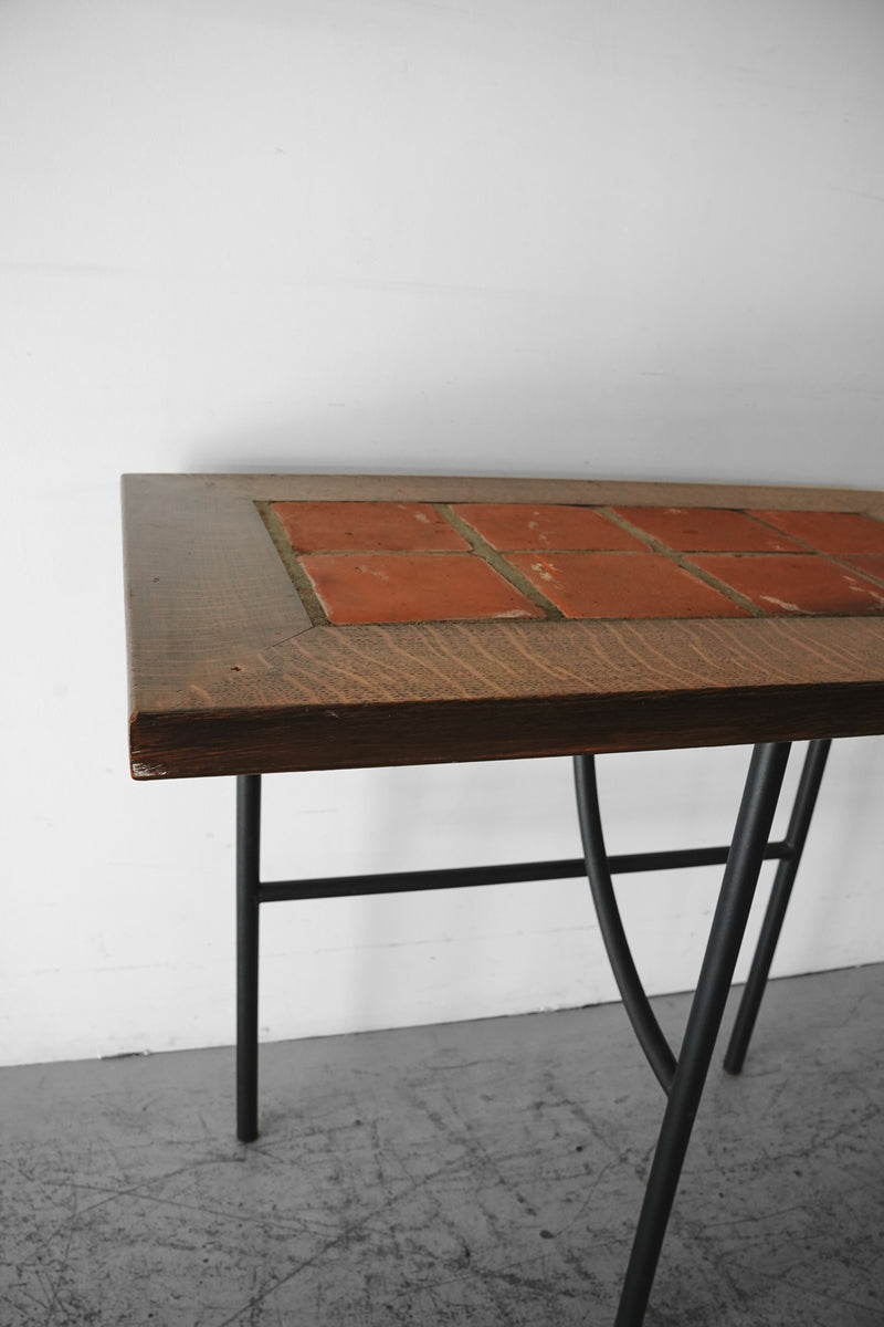 オークウッド×タイル テーブル天板　87×54 (cm) <br>ヴィンテージ<br>大和店