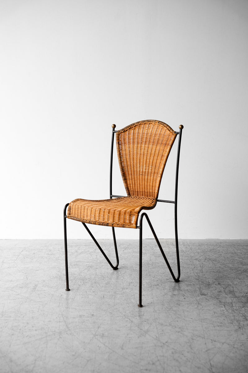 60’s American "Frederick Weinberg" ”Wicker Iron Chair”<br>ガーデンチェア <br>ヴィンテージ  <br>千駄ヶ谷店