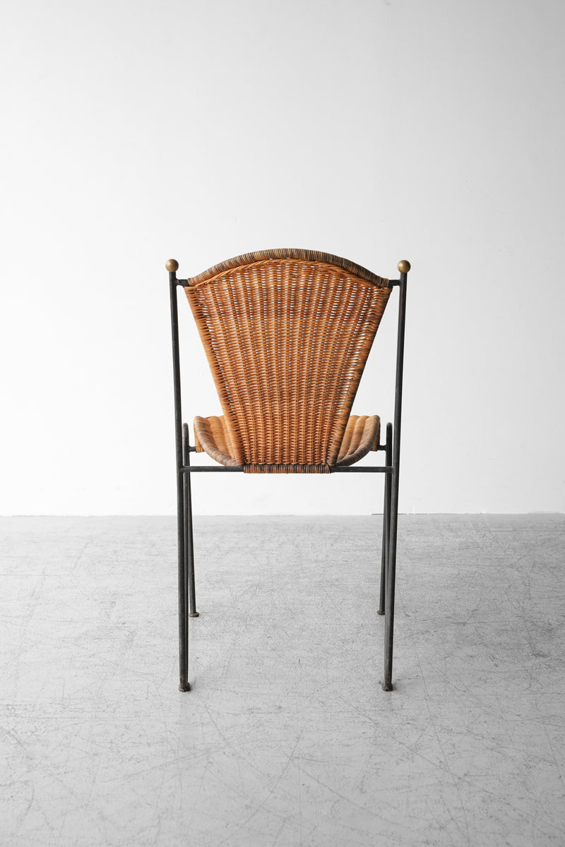 60’s American "Frederick Weinberg" ”Wicker Iron Chair”<br>ガーデンチェア <br>ヴィンテージ  <br>千駄ヶ谷店