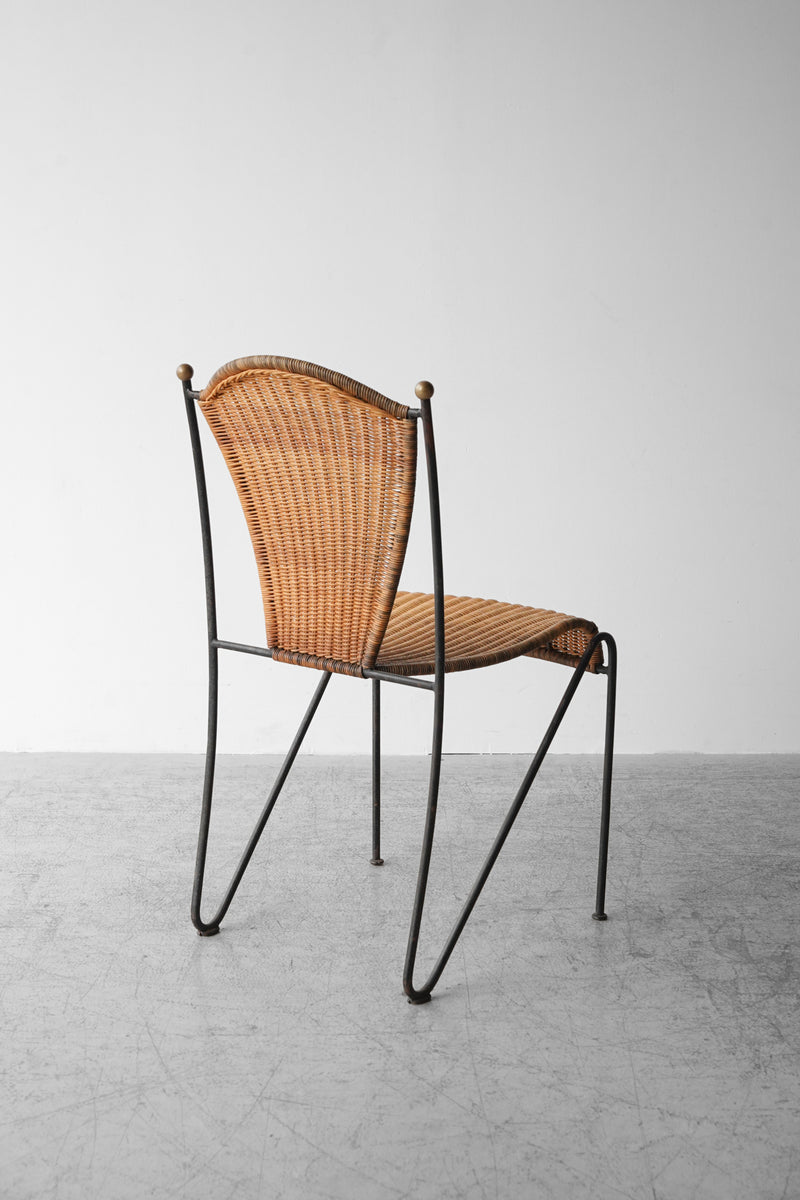 60’s American "Frederick Weinberg" ”Wicker Iron Chair”<br>ガーデンチェア <br>ヴィンテージ  <br>千駄ヶ谷店