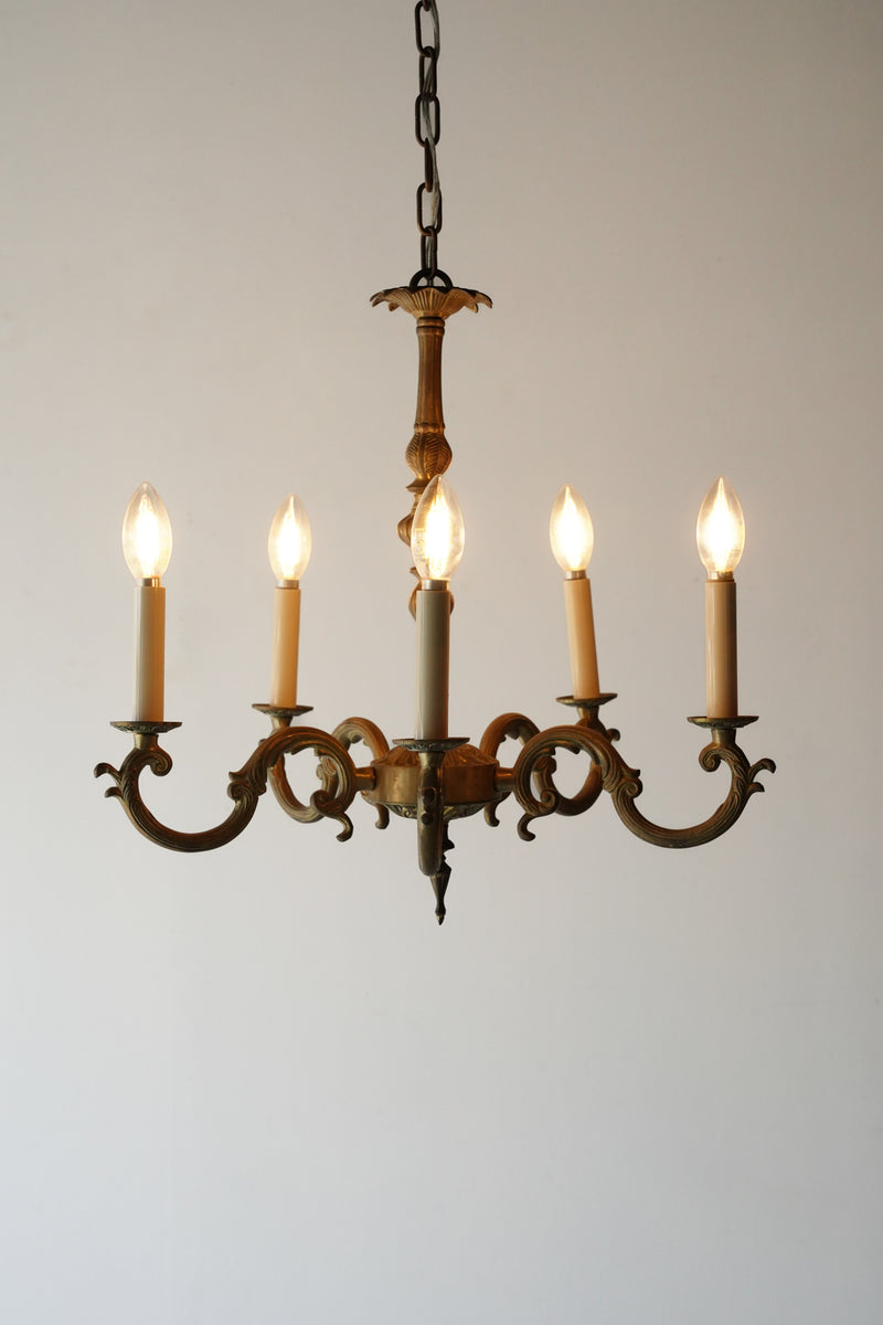 5 light design glass chandelier vintage Sendagaya