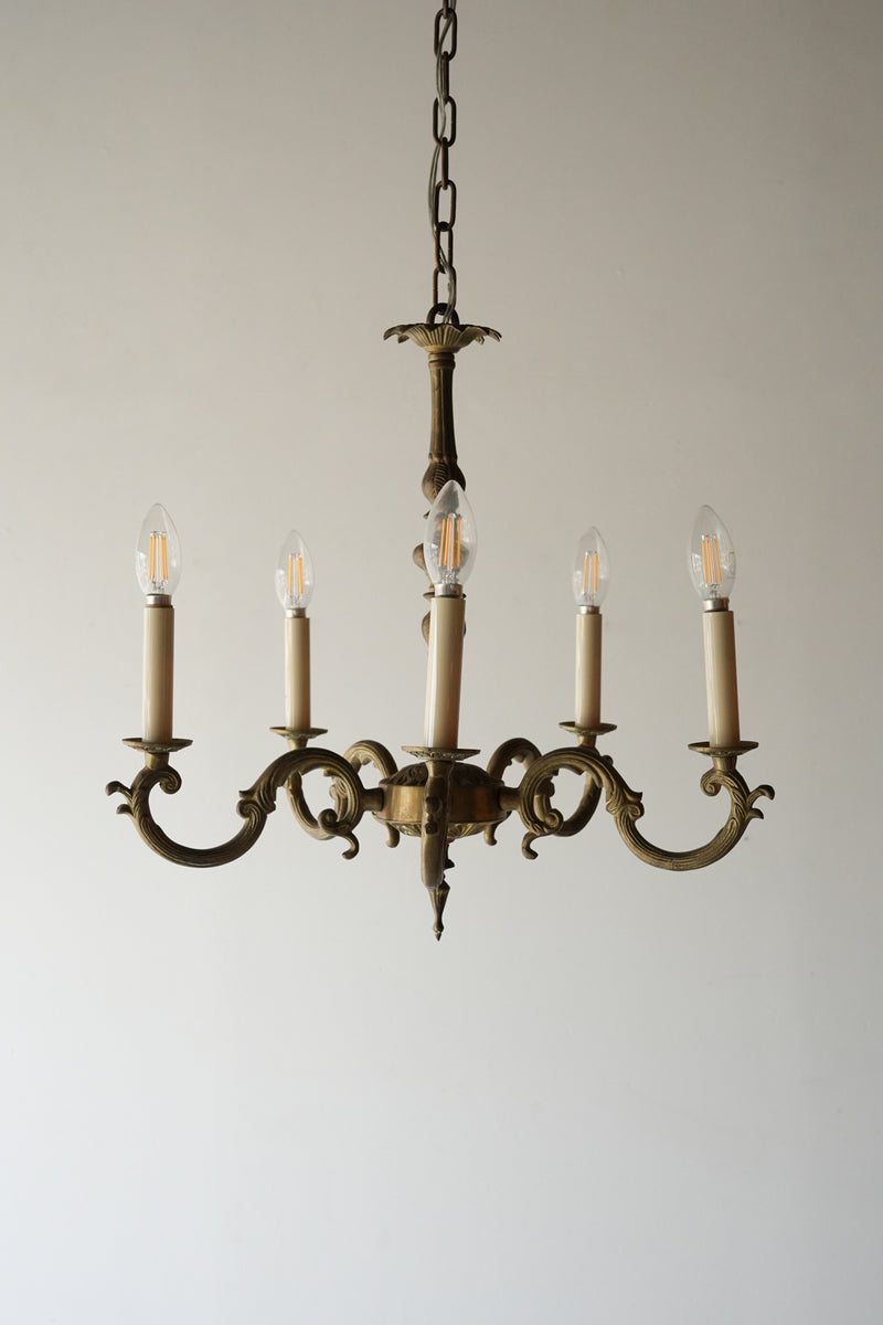 5 light design glass chandelier vintage Sendagaya