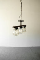 3灯カッティングガラス シャンデリア<br>CzechSlovakia <br>大阪店 - ヴィンテージ SHARK ATTACK