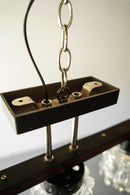 3灯カッティングガラス シャンデリア<br>CzechSlovakia <br>大阪店 - ヴィンテージ SHARK ATTACK