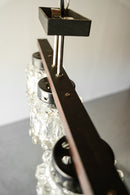 3灯カッティングガラス シャンデリア<br>CzechSlovakia <br>大阪店 - ヴィンテージ SHARK ATTACK