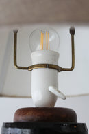 オルゴールシリンダー リメイクランプ<br>1960~1970's , Denmark<br>cerote antiques - ヴィンテージ SHARK ATTACK